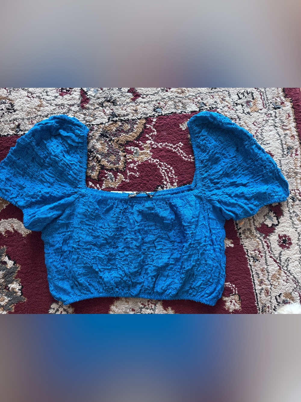 ZARA blue crop top size S